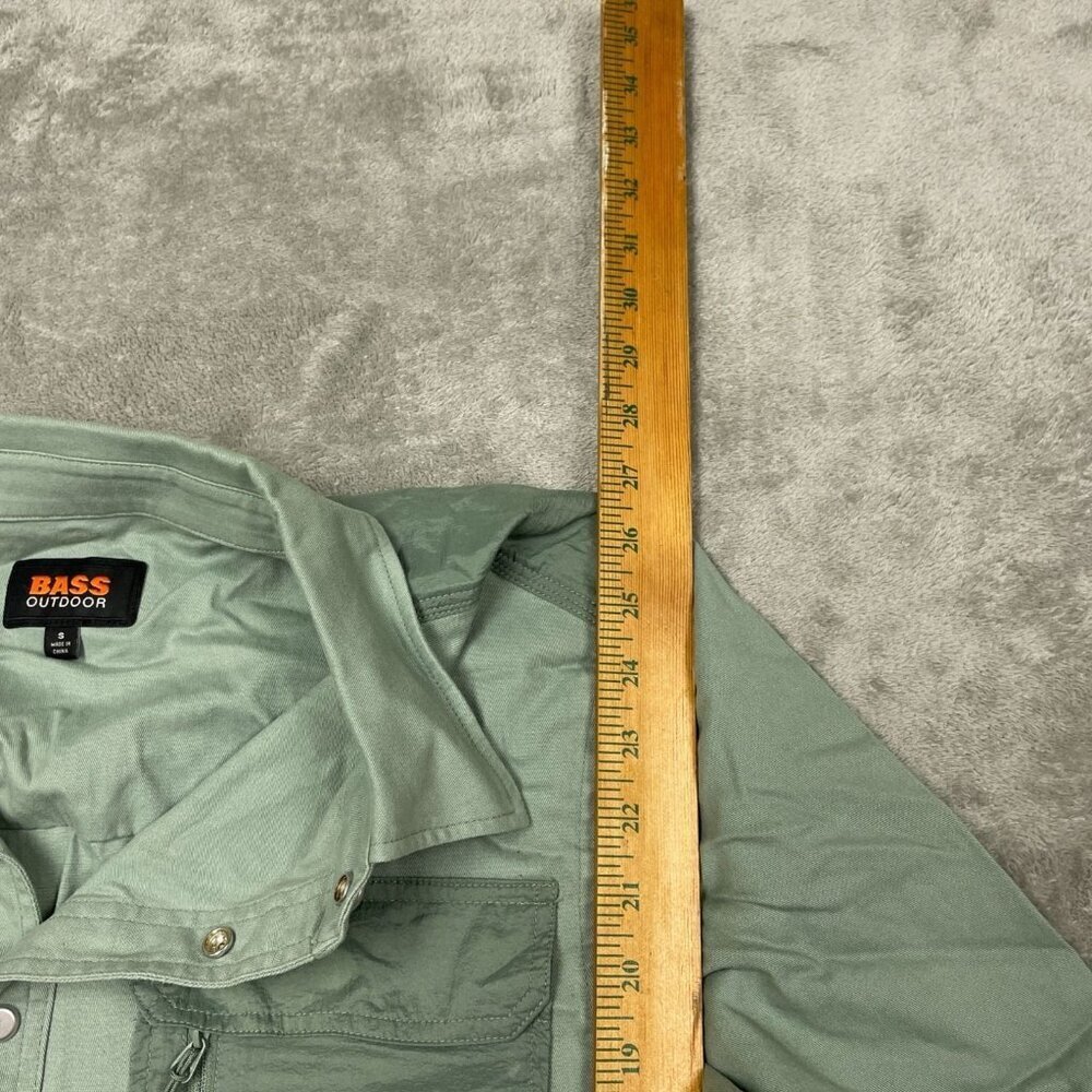 Bass Outdoor Stretch Worker Shirt Lily Pad S NWT 6417 - Picture 6 of 8